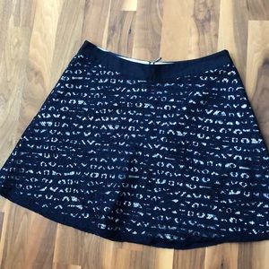 Navy lace overlay skirt